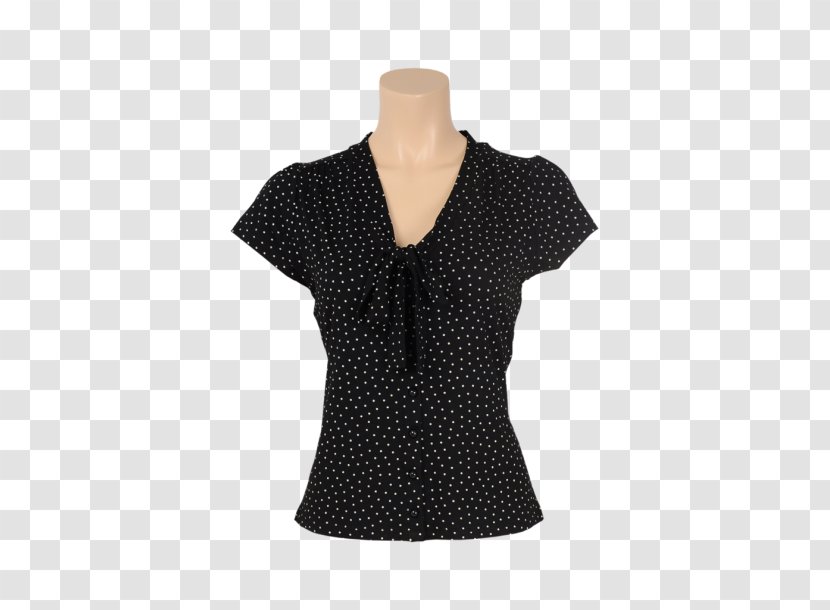 Sleeve Polka Dot Shoulder Blouse Outerwear - Small Dots Transparent PNG