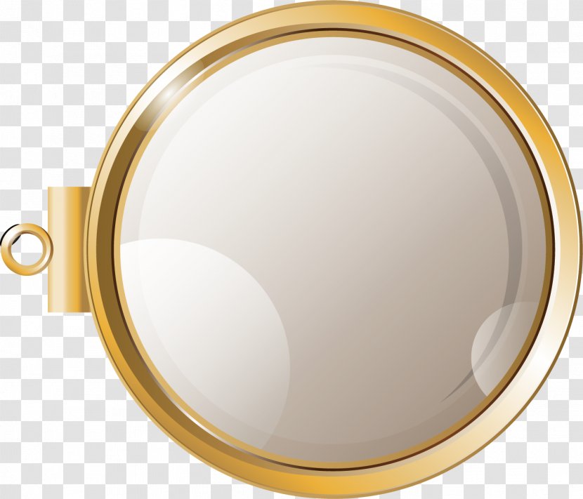 Yellow Circle Mirror - Vector Material Transparent PNG