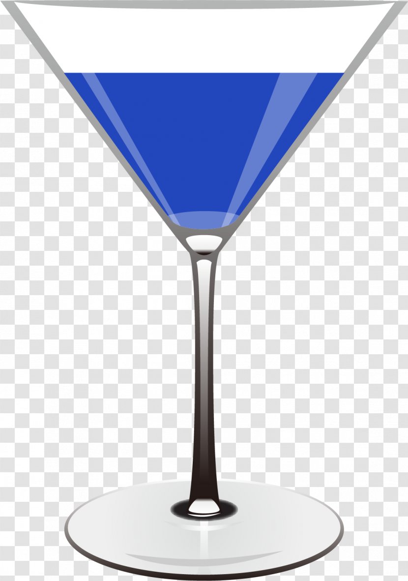 Martini Cocktail Tea Wine Glass Milk - Stemware - Blueberry Transparent PNG