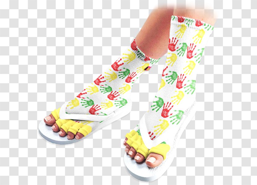 Shoe Slipper Toe Socks Pedicure - Frame - Sandal Transparent PNG