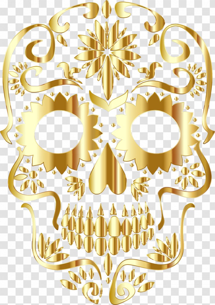 Calavera Skull Mexican Cuisine Clip Art - Day Of The Dead - Sugar Transparent PNG