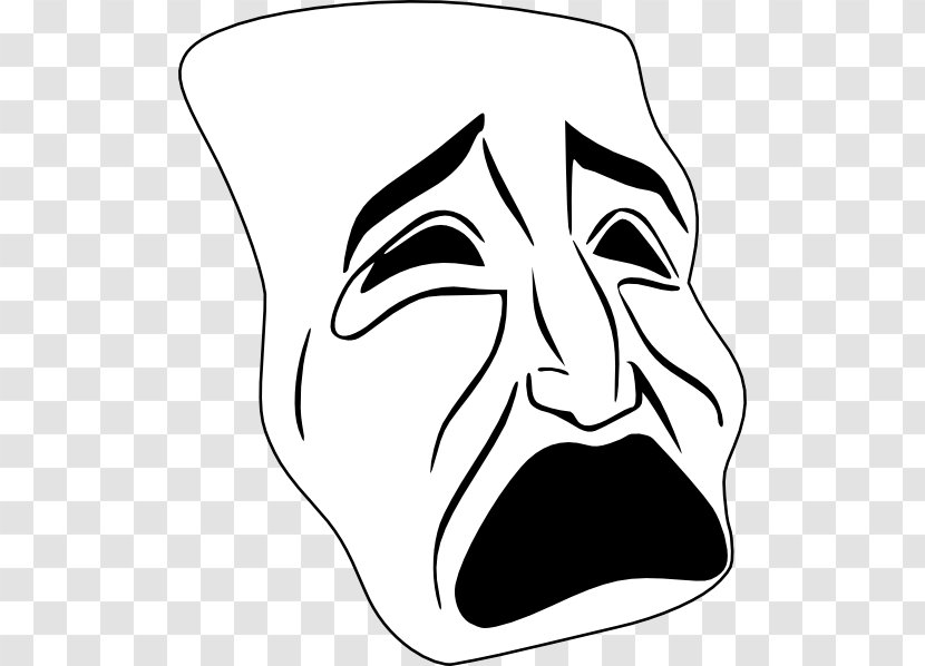 Tragedy Theatre Drama Clip Art - Flower - How To Draw Masks Transparent PNG