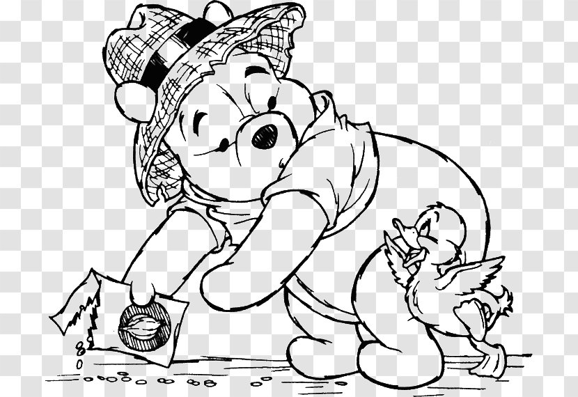 Winnie-the-Pooh Christopher Robin Coloring Book Drawing Character - Tree - Winnie The Pooh Pages Transparent PNG