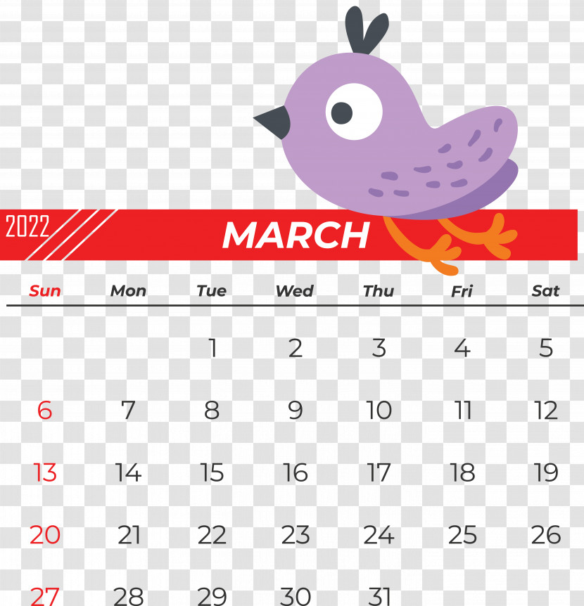 Birds Beak Calendar Cartoon 2021 Transparent PNG