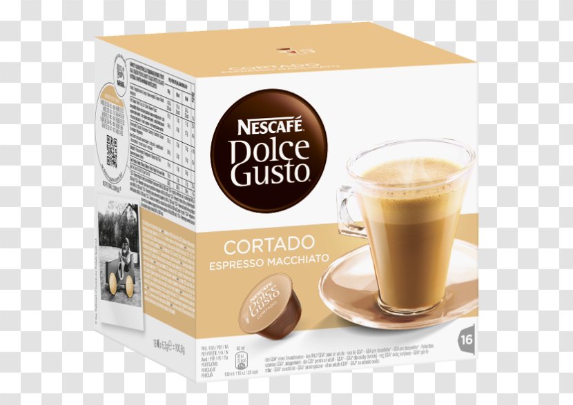 Dolce Gusto Cortado Caffè Macchiato Espresso Latte - Instant Coffee Transparent PNG