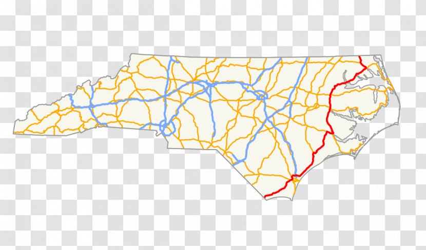 U.S. Route 1 In North Carolina 701 Interstate 285 29 - Road Map Transparent PNG
