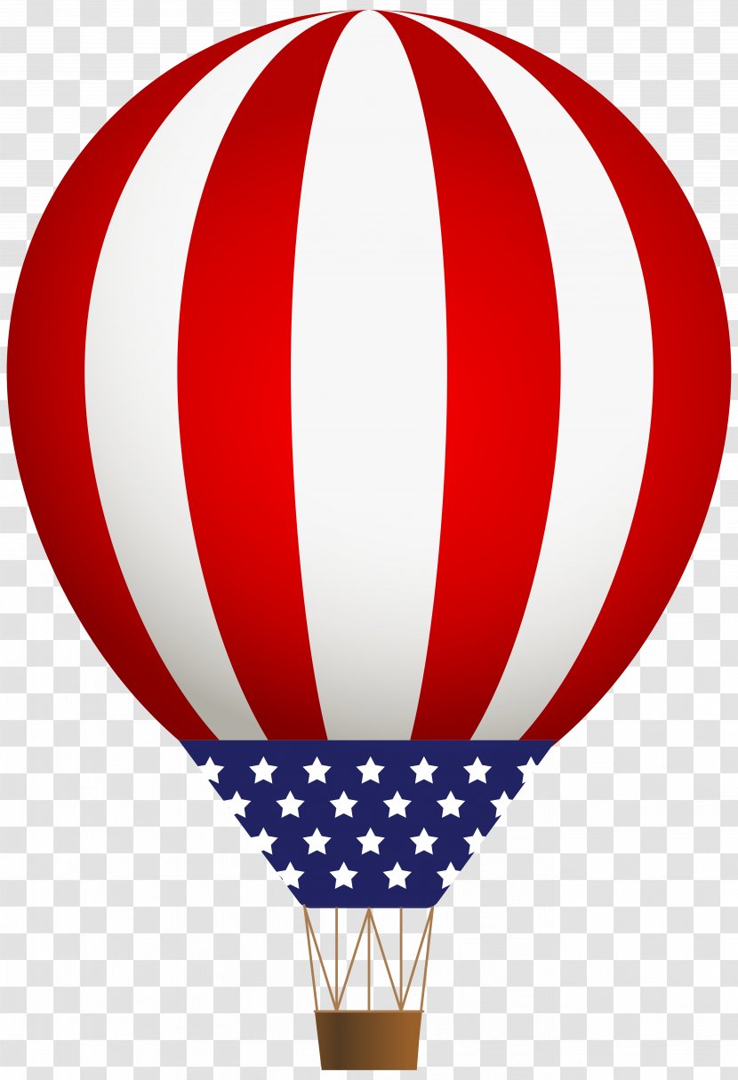 Hot Air Balloon Clip Art - Drawing - Fourth Of July Transparent PNG