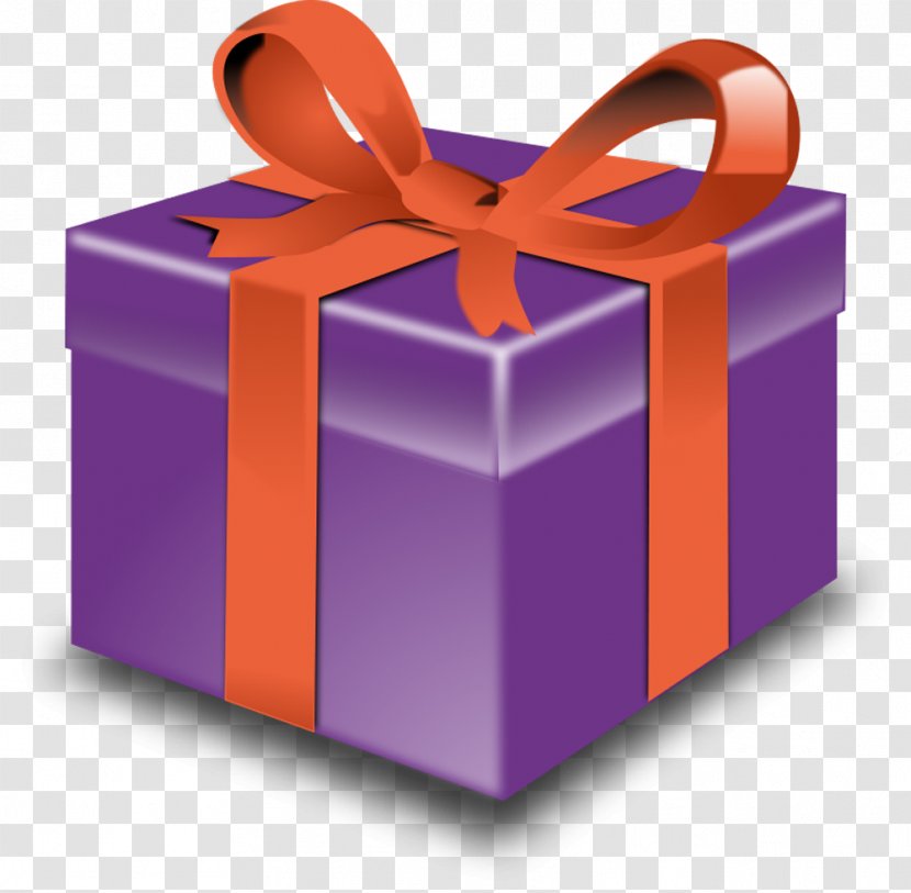Gift Purple Ribbon Clip Art - Orange - Christmas Imges Transparent PNG