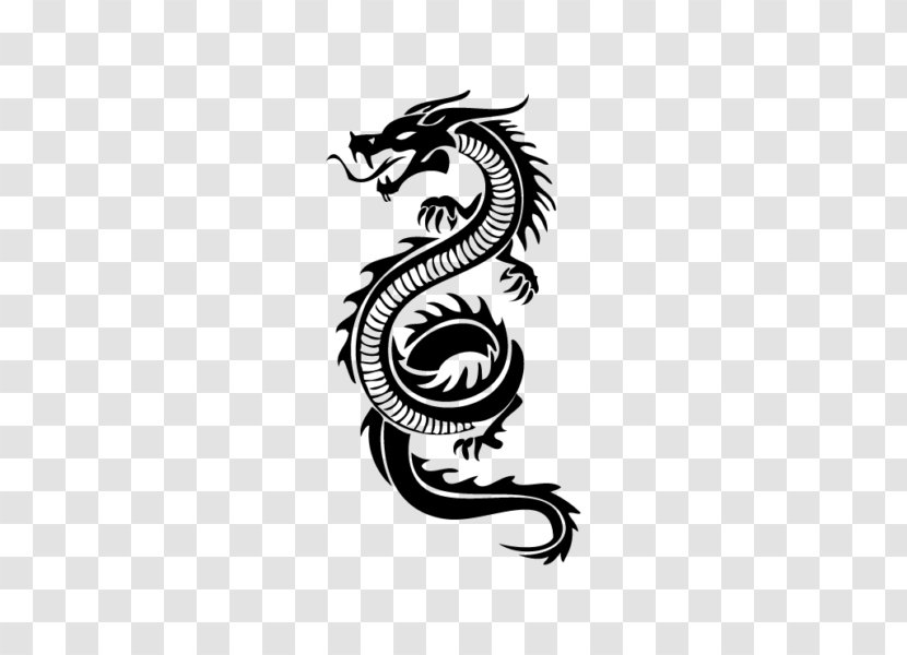 Vector Graphics Tattoo Illustration Dragon Shutterstock - Silhouette - Drawing Japanese Transparent PNG