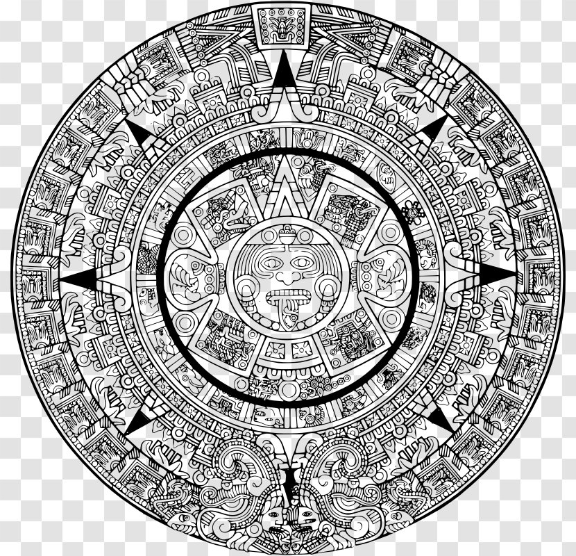 Aztec Sun Stone Calendar Clip Art Aztecs - Symbol - Ritual Transparent PNG