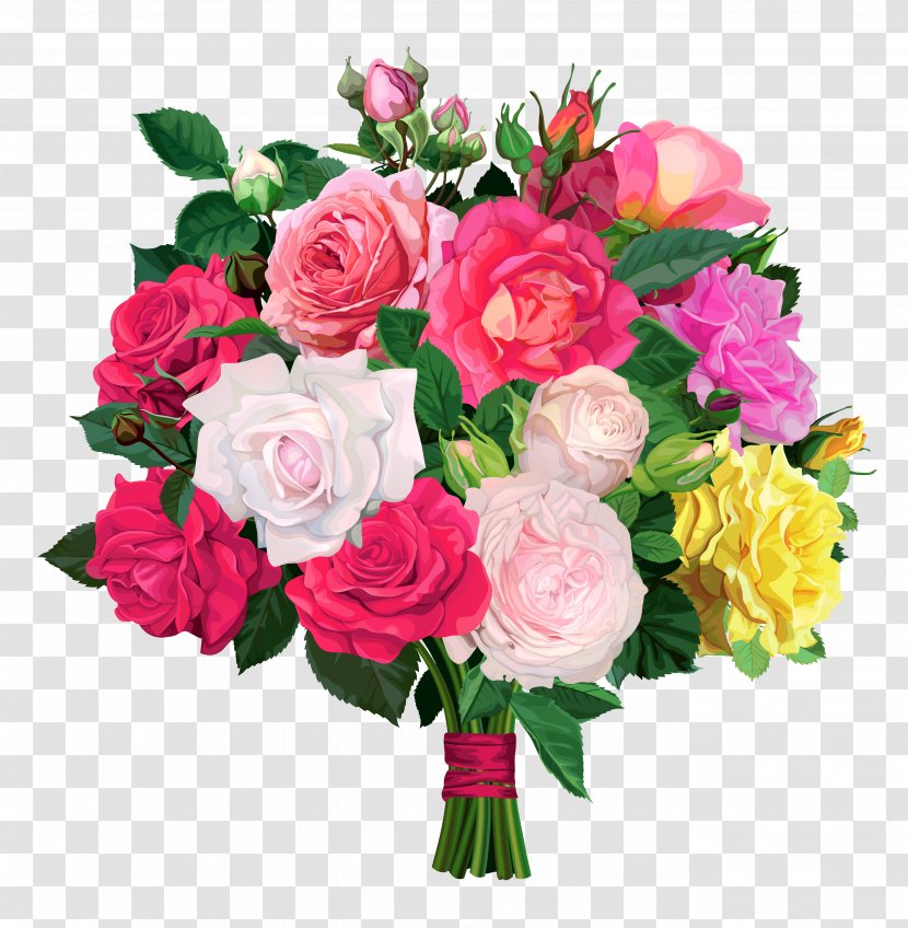 Flower Bouquet Rose Clip Art - Gift - Transparent Clipart Transparent PNG