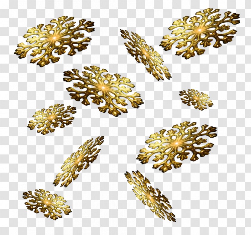 Gold Snowflake - Golden Snowflakes Transparent PNG