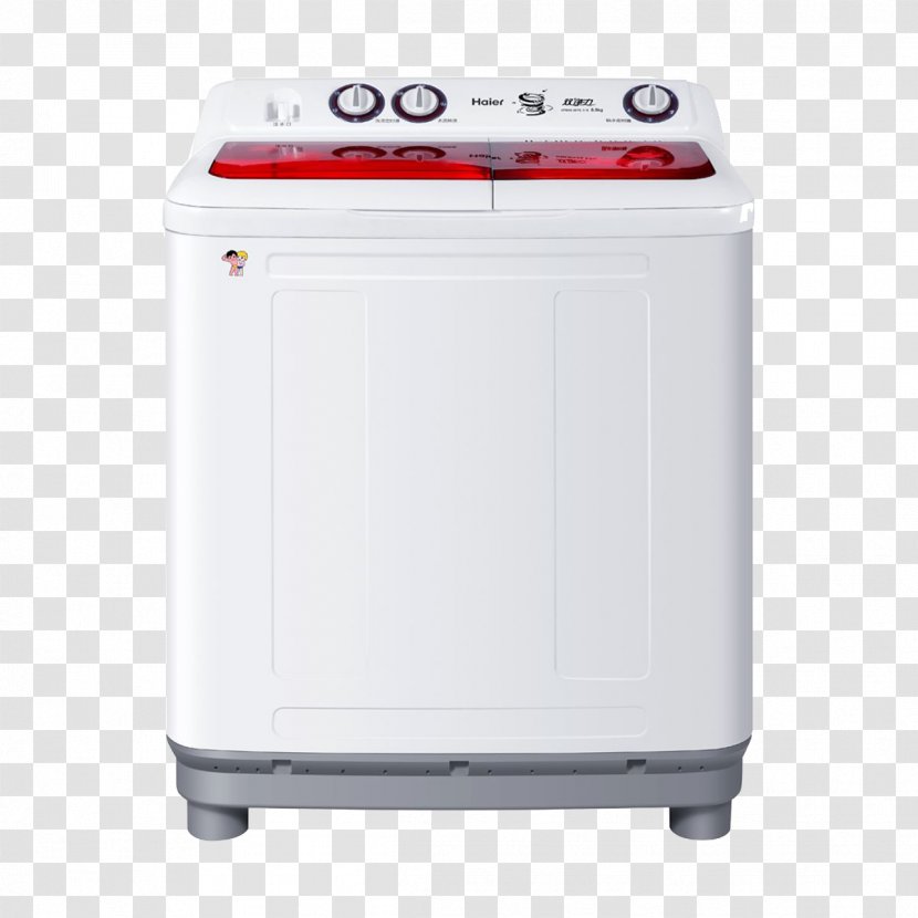 Washing Machine Haier - Home Appliance - Decorative Design Free Download Transparent PNG
