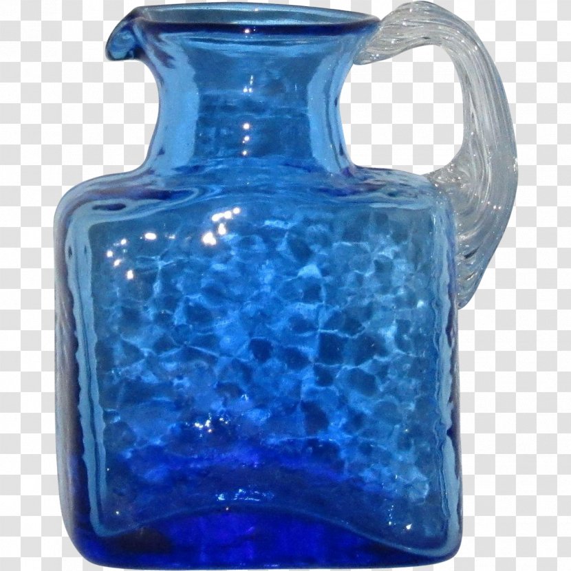 Glass Art Lead Bottle - Quartz - Cobalt Transparent PNG