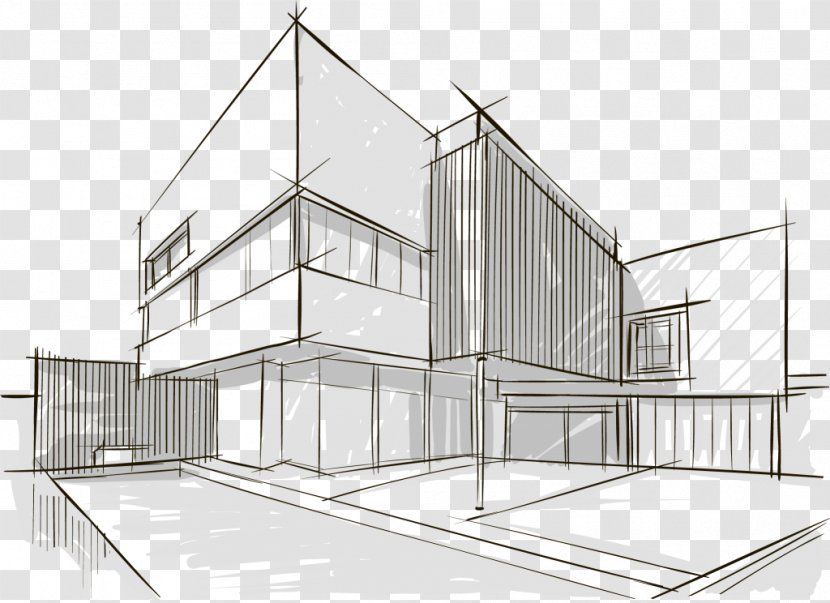 Architecture Vector Graphics Sketch Building Transparent PNG