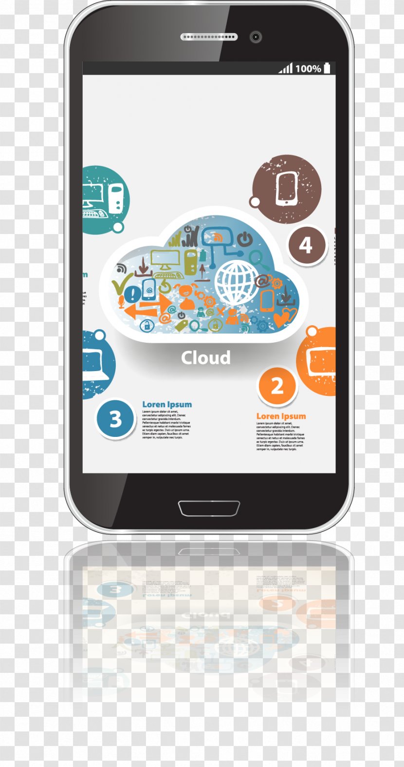 Infographic Template Computer - Feature Phone - Cloud Transparent PNG