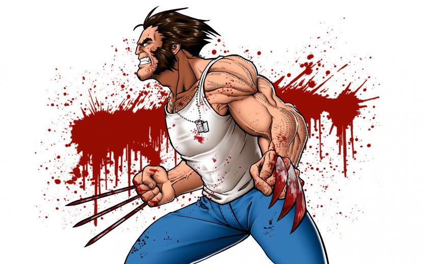 Wolverine Art Painting Canvas Poster - Watercolor Transparent PNG