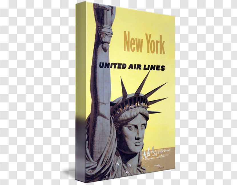 Statue Of Liberty Poster United Airlines American - Canvas - Travel Posters Transparent PNG