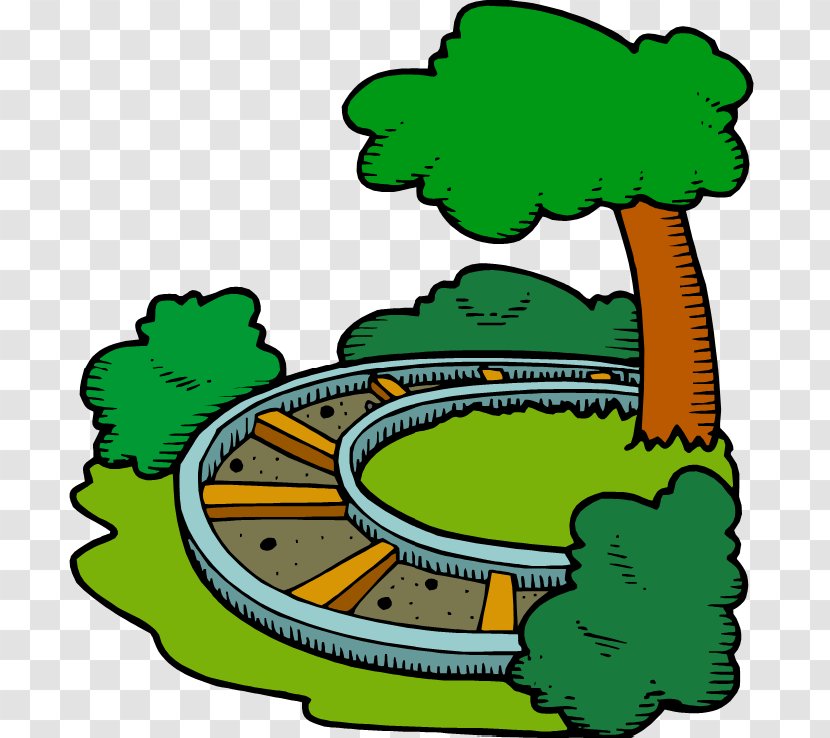 Train Park Information Clip Art - Tree - There Are Rail Cars Transparent PNG