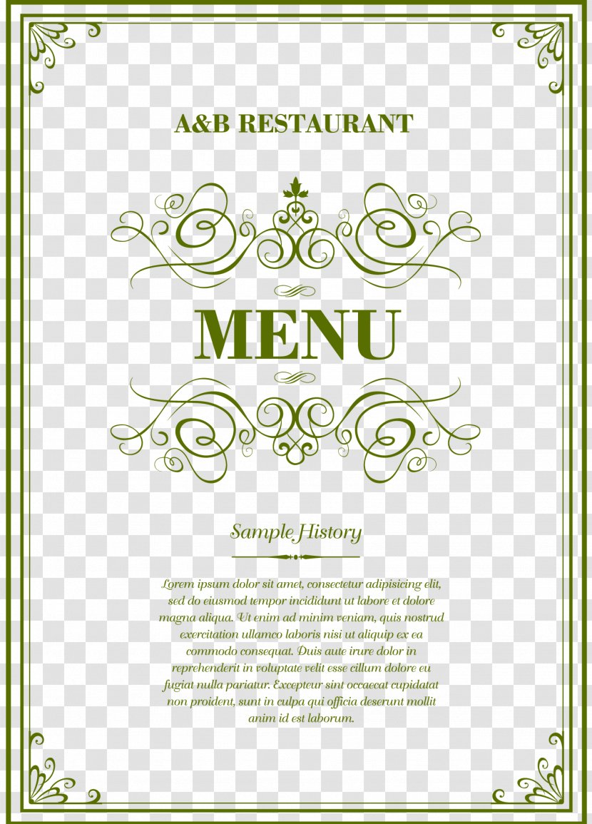 Menu Ornament - Flower - Vector Design Certificate Is Issued Transparent PNG