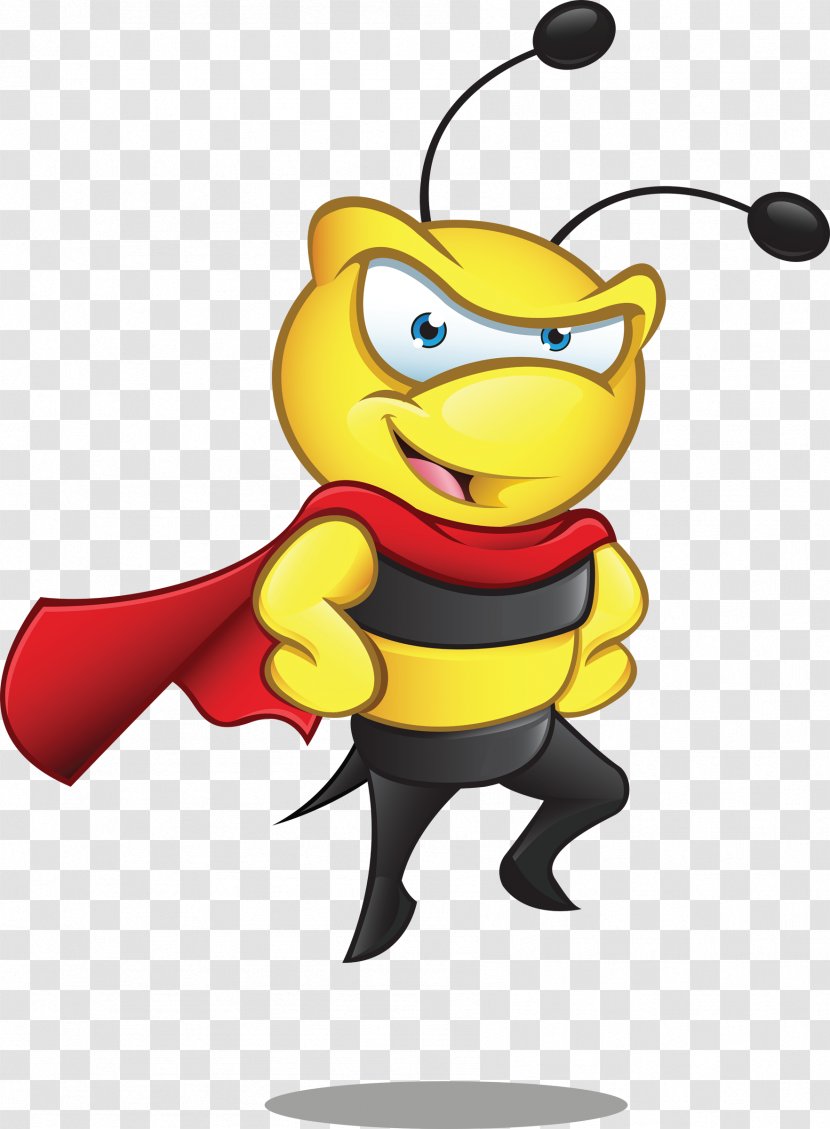 Bee Superhero Royalty-free - Art - Bees Transparent PNG