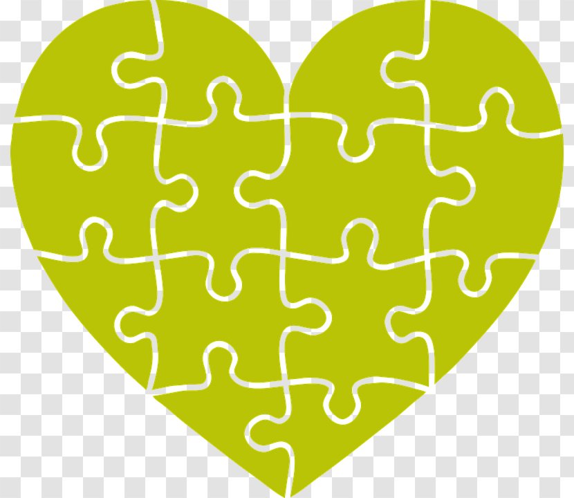 Jigsaw Puzzles Cdr Heart - Cartoon - Silhouette Transparent PNG