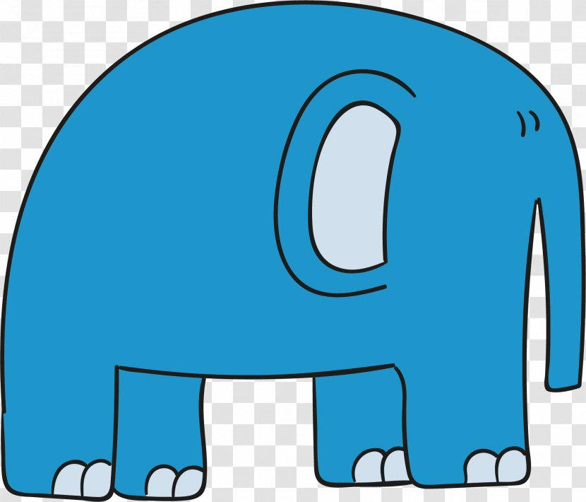 Blue Elephant Clip Art - Area - Vector Creative Transparent PNG