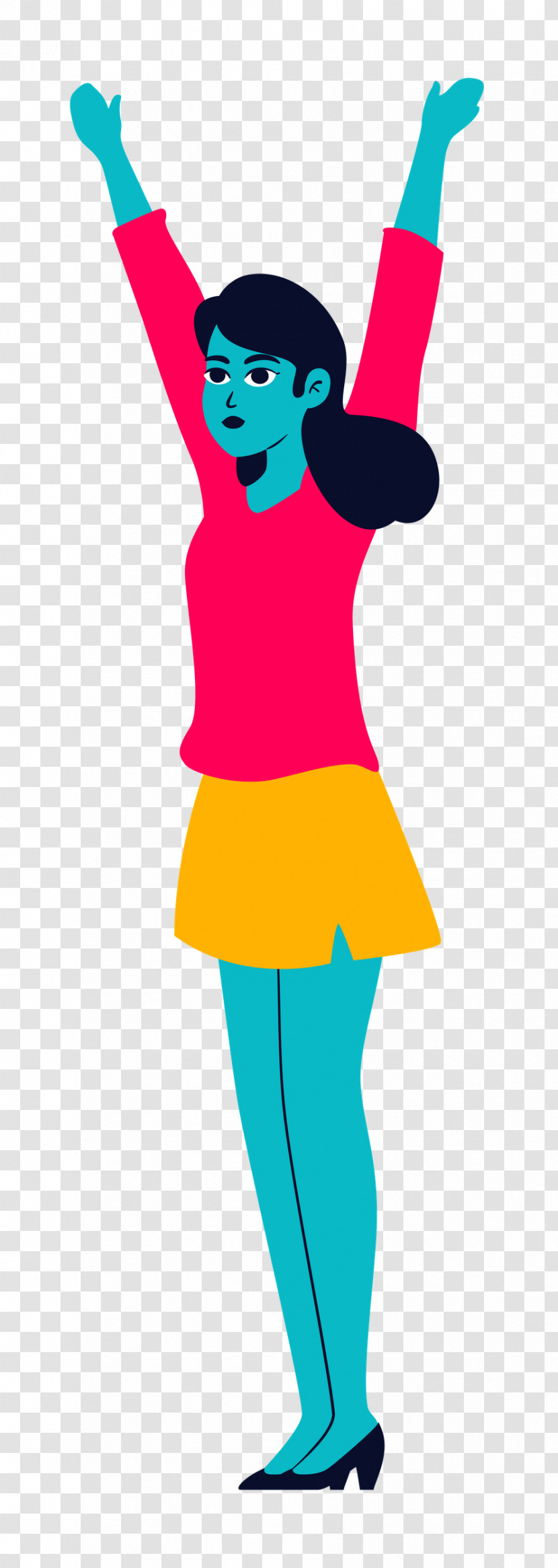 Cartoon Girly Girl Icon Fashion Transparent PNG