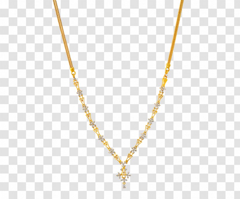Necklace Tanishq Jewellery Charms & Pendants Diamond - Chain Transparent PNG