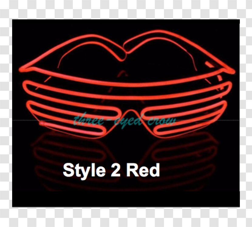 Light-emitting Diode Electroluminescent Wire Sunglasses - Glasses - Light Transparent PNG