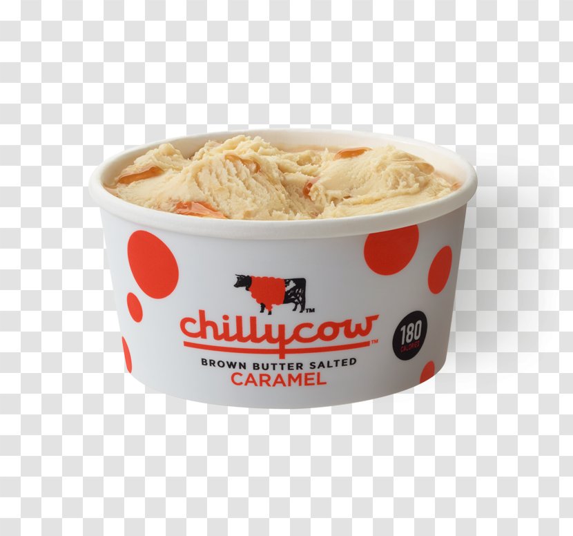 Ice Cream Chilly Cow Milk Flavor - Butterscotch Caramel Transparent PNG