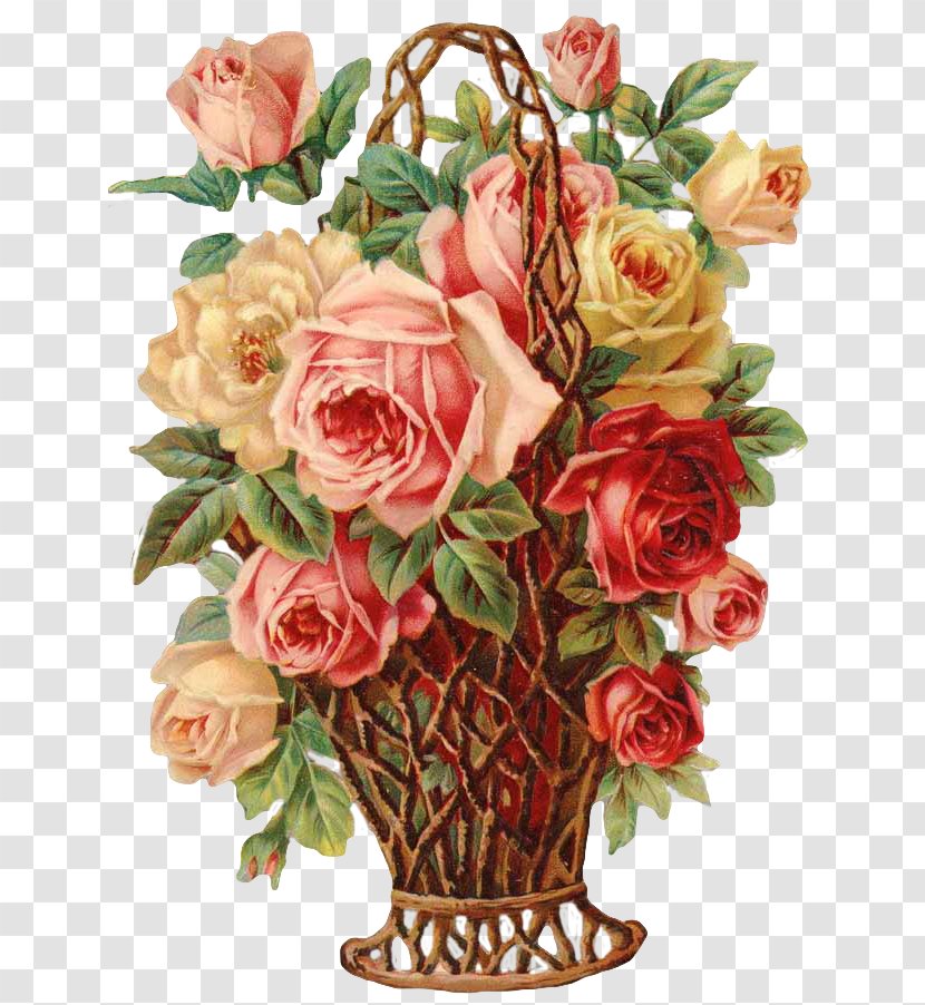 Garden Roses Flower Bouquet Bokmärke Floral Design - Flowerpot Transparent PNG