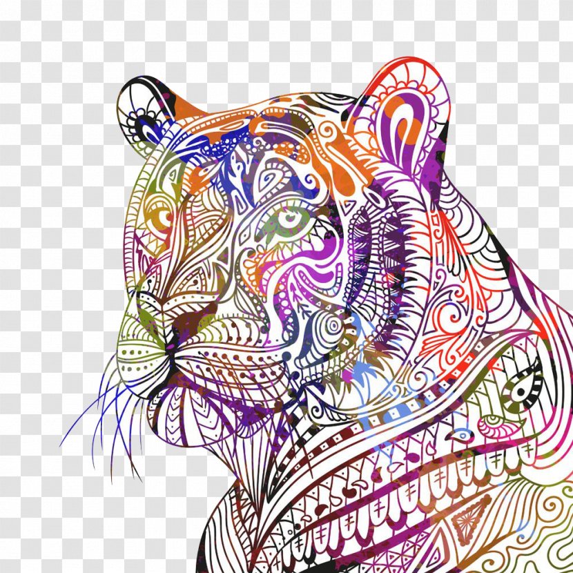 Bengal Tiger Siberian Drawing Royalty-free - Big Cat - Pattern Transparent PNG