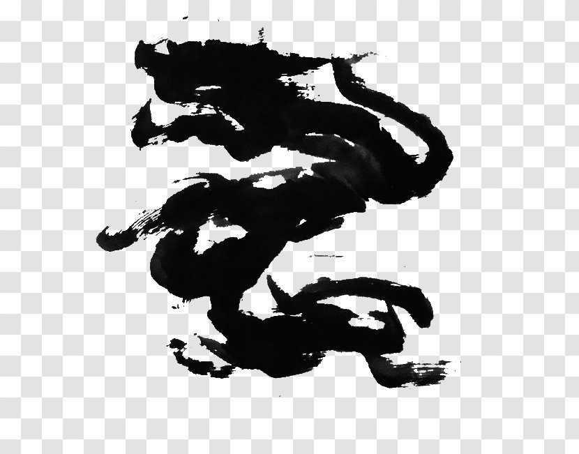 Ink Wash Painting Chinese Dragon - Designer - Style,Dragon Transparent PNG