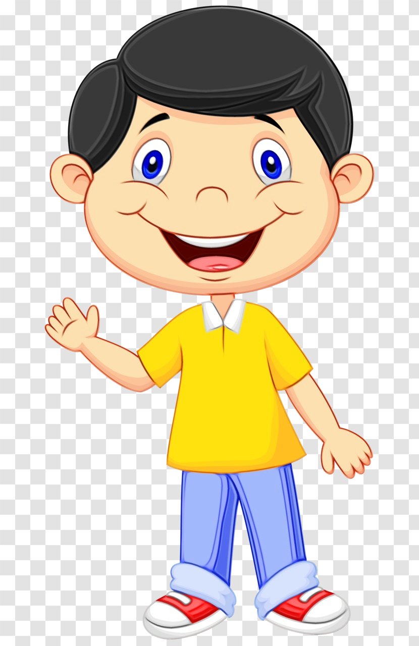 Cartoon Clip Art Yellow Male Gesture - Animated Finger Transparent PNG