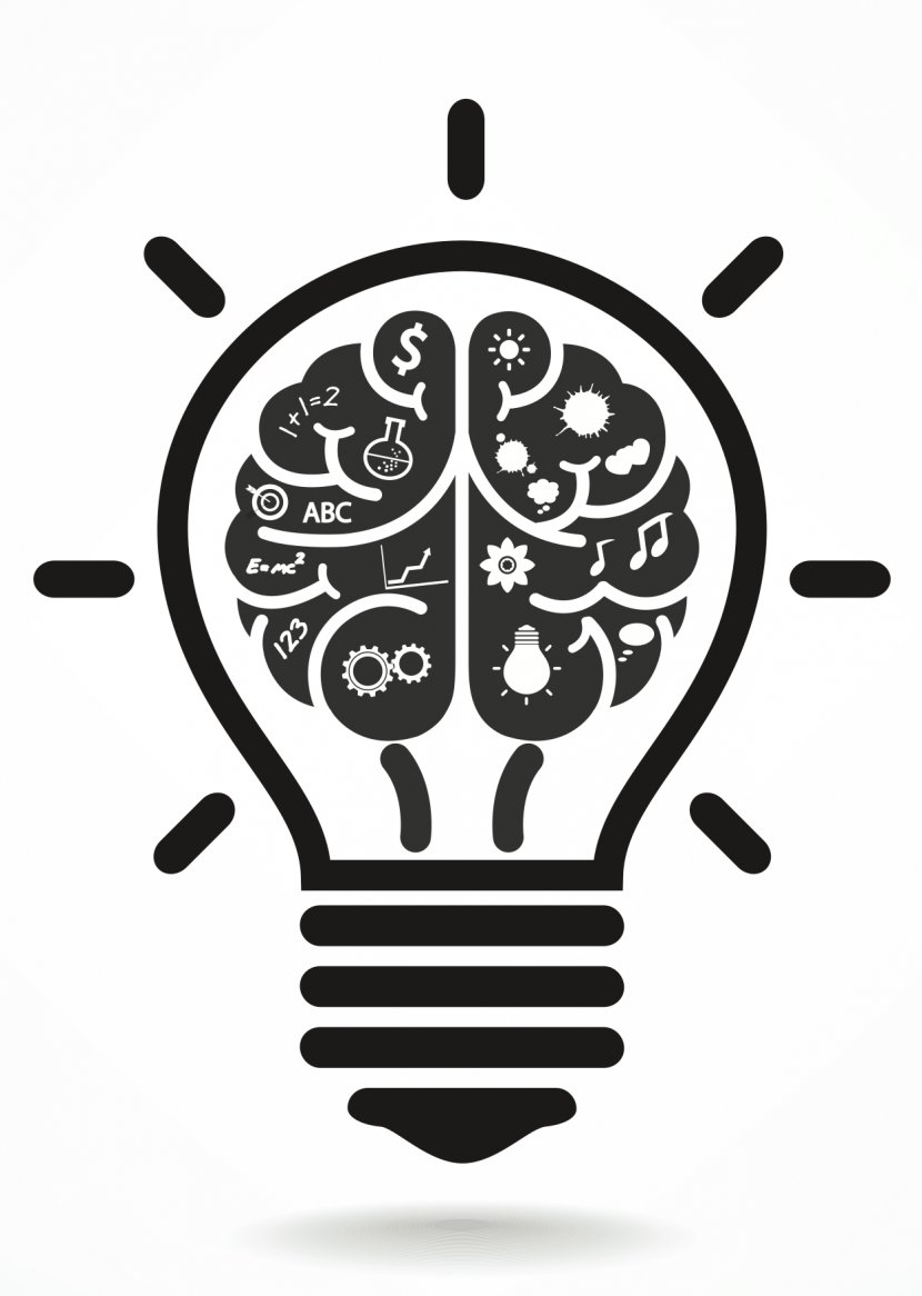 Brain Incandescent Light Bulb Clip Art - IDEA Transparent PNG