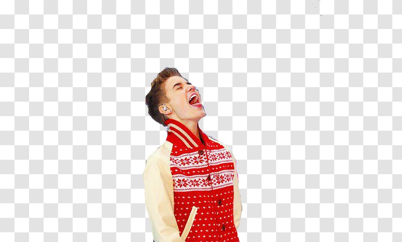 Justin Bieber Neck Christmas Day - Watercolor Transparent PNG