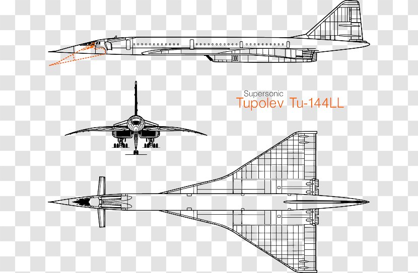 Tupolev Tu-144 Concorde Airplane Tu-154 Aircraft - Supersonic Speed Transparent PNG