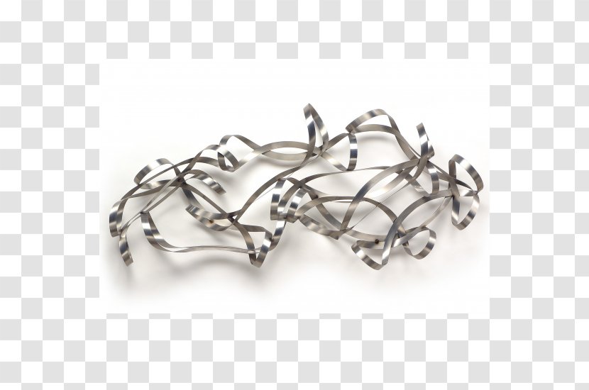 Metal Ribbon Art Sculpture Silver - Decorative Arts Transparent PNG