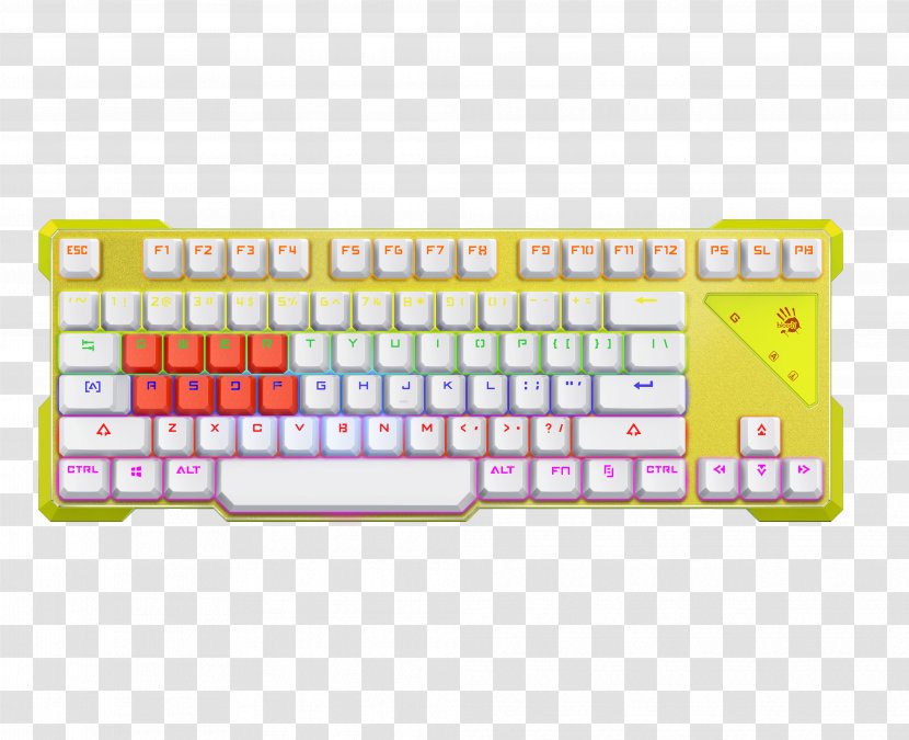 Computer Keyboard Laptop Mouse Macintosh - Input Device - Yellow Transparent PNG