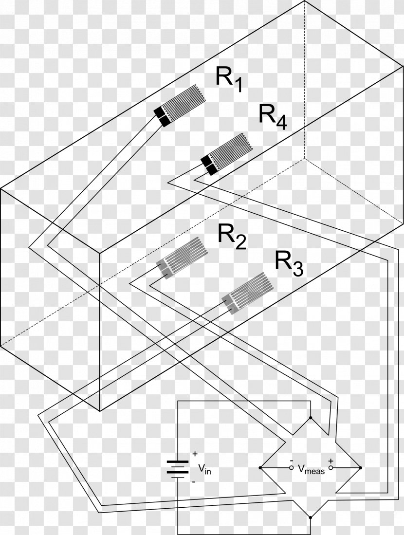 Strain Gauge Load Cell Electronic Circuit Component - Infinitesimal Theory - Cancelled Transparent PNG