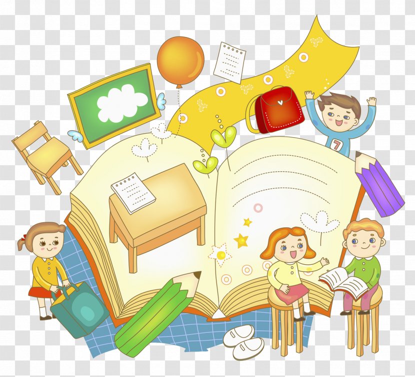 Learning Illustration - Toy - Open Book Transparent PNG