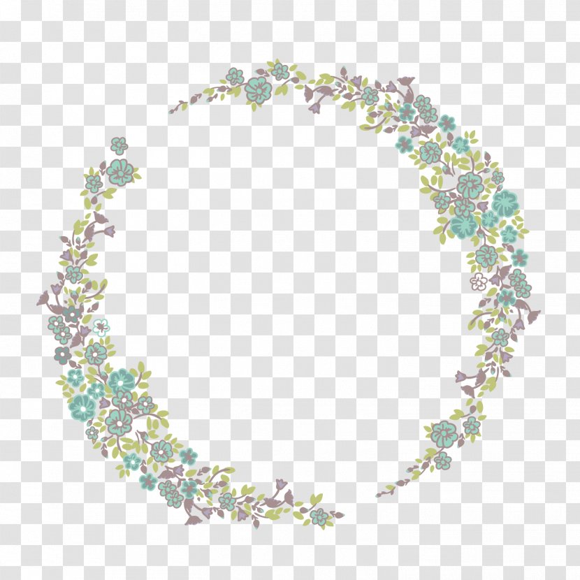 Blue Gypsum Decoration Wreath - Symmetry - Flower Transparent PNG