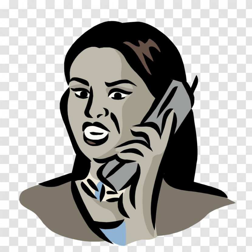 Woman Computer File - Call Angry Picture Transparent PNG