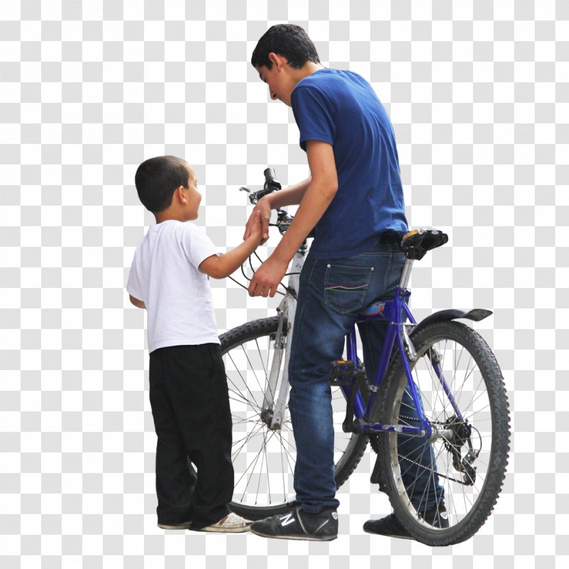 Silhouette Child Homo Sapiens - Bicycle Part - Group People Transparent PNG