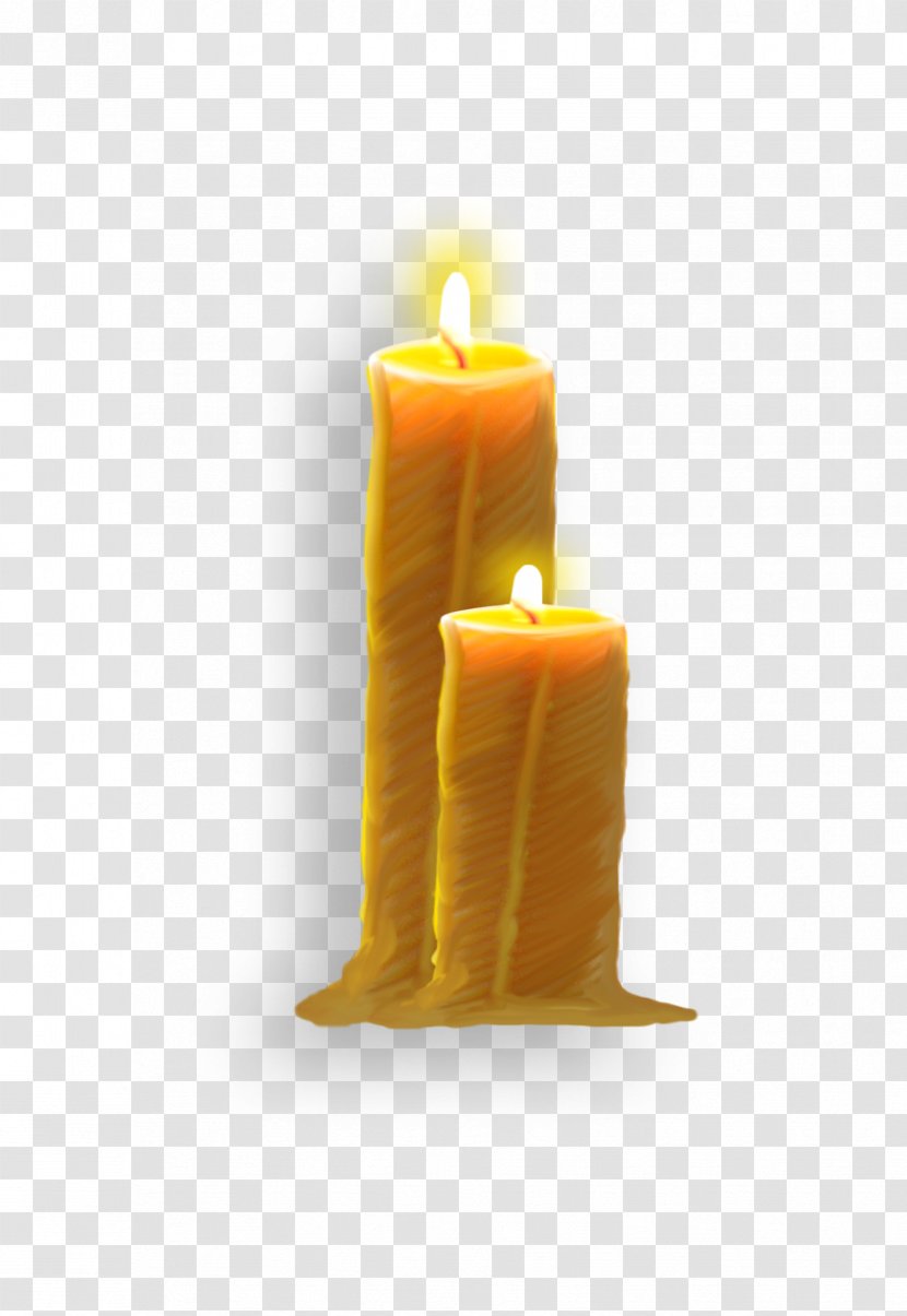 Candle Wax - Orange - Burning Candles Transparent PNG