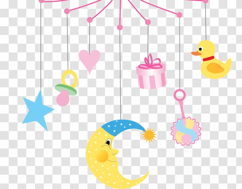 Infant Bed Mobile Clip Art - Yellow - Children Campanula Transparent PNG