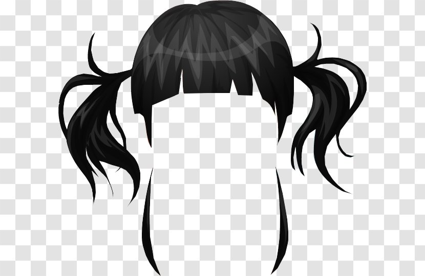 Stardoll Black Hair Coloring Long - Cartoon Transparent PNG