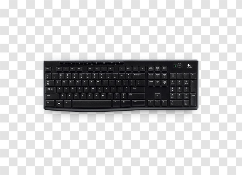 Computer Keyboard Mouse Laptop Hewlett-Packard Logitech K270 - Input Device - Unifying Receiver Transparent PNG