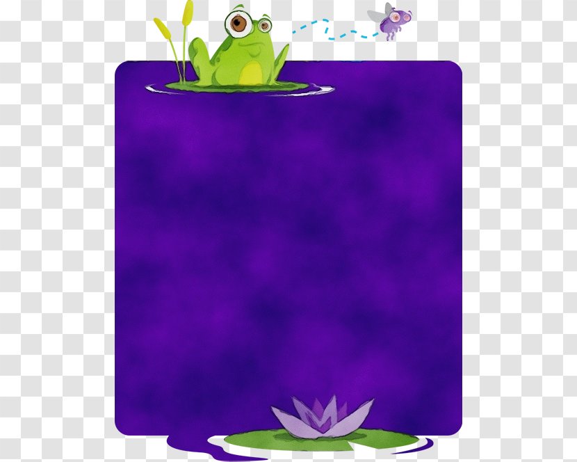 Frog Cartoon - Trapping - Water Lily Plant Transparent PNG